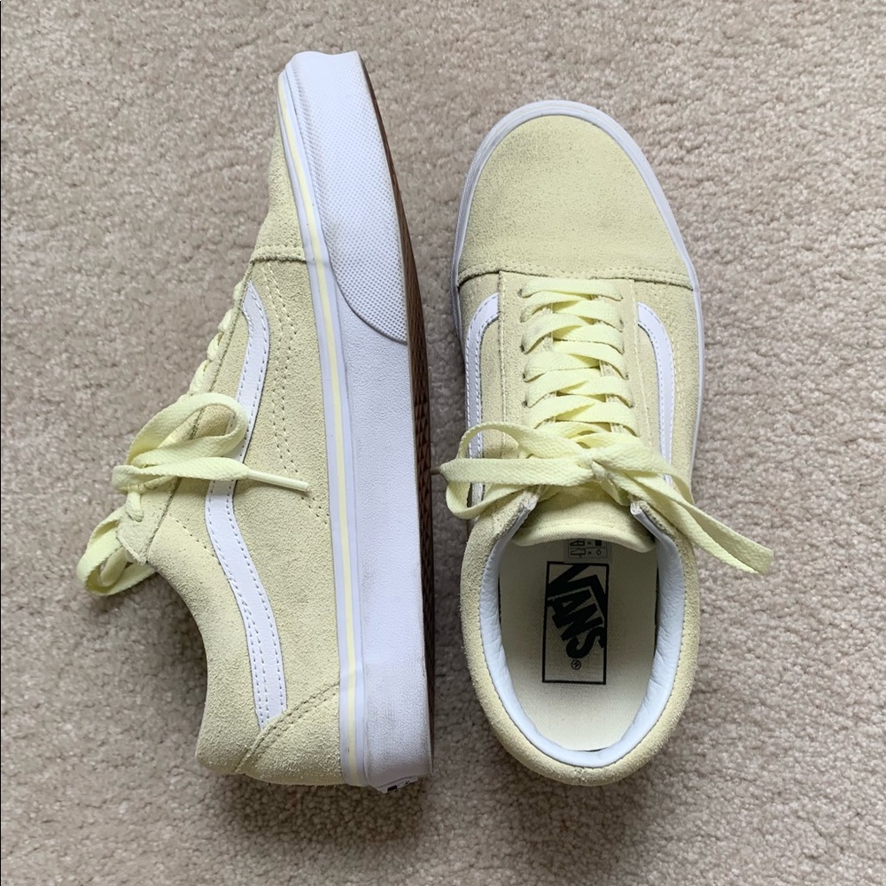 Vans Old Skool Tender Yellow Suede Skate Shoes